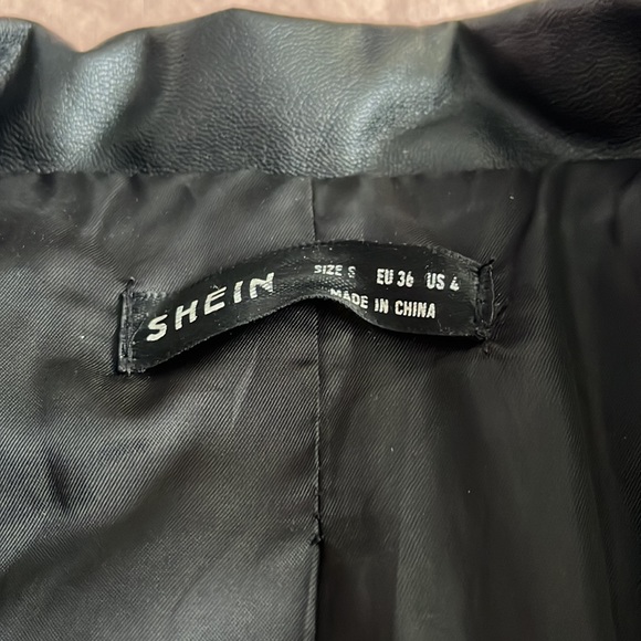 Shein Faux Leather Blazer - Picture 2 of 5